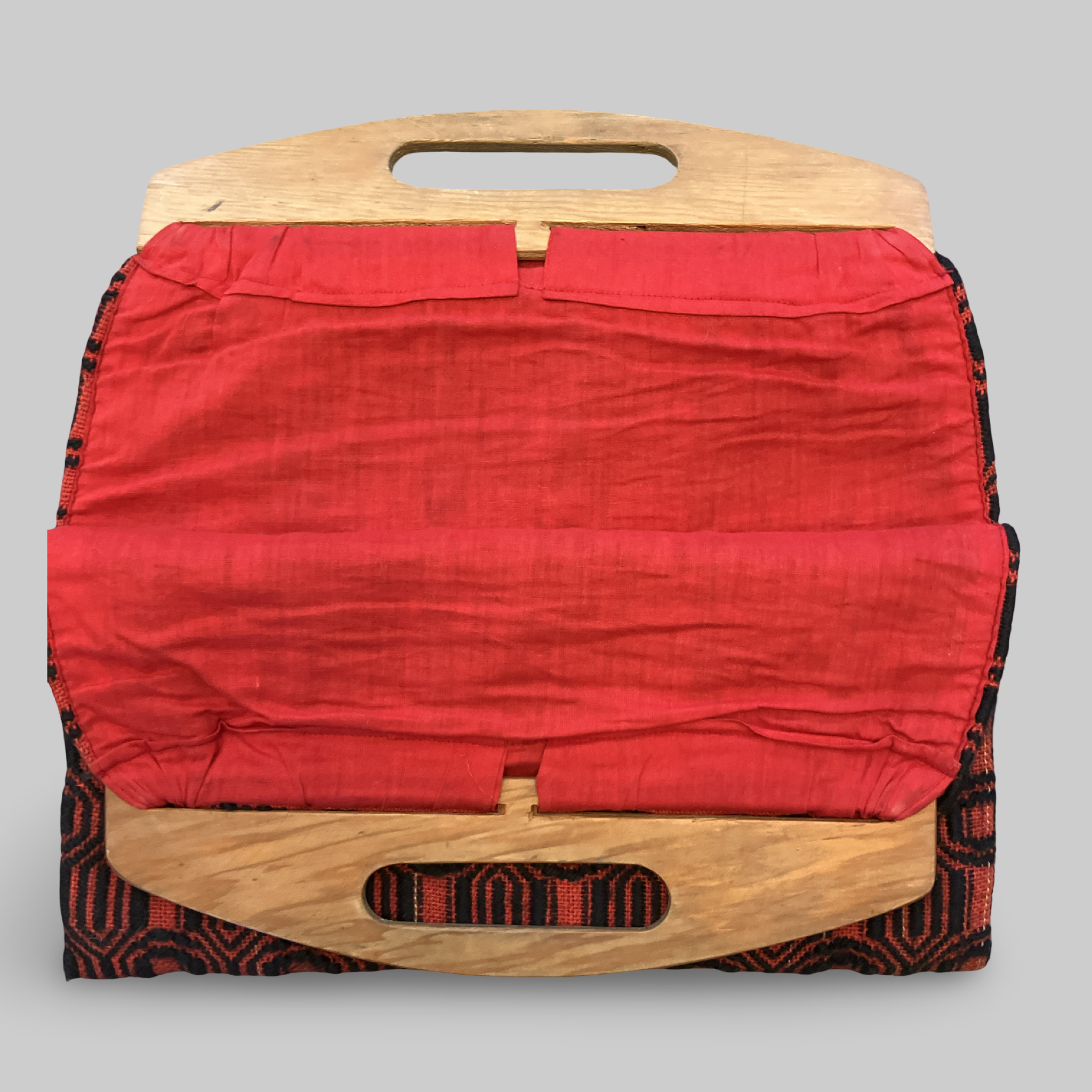 Sac vintage à poignées de bois