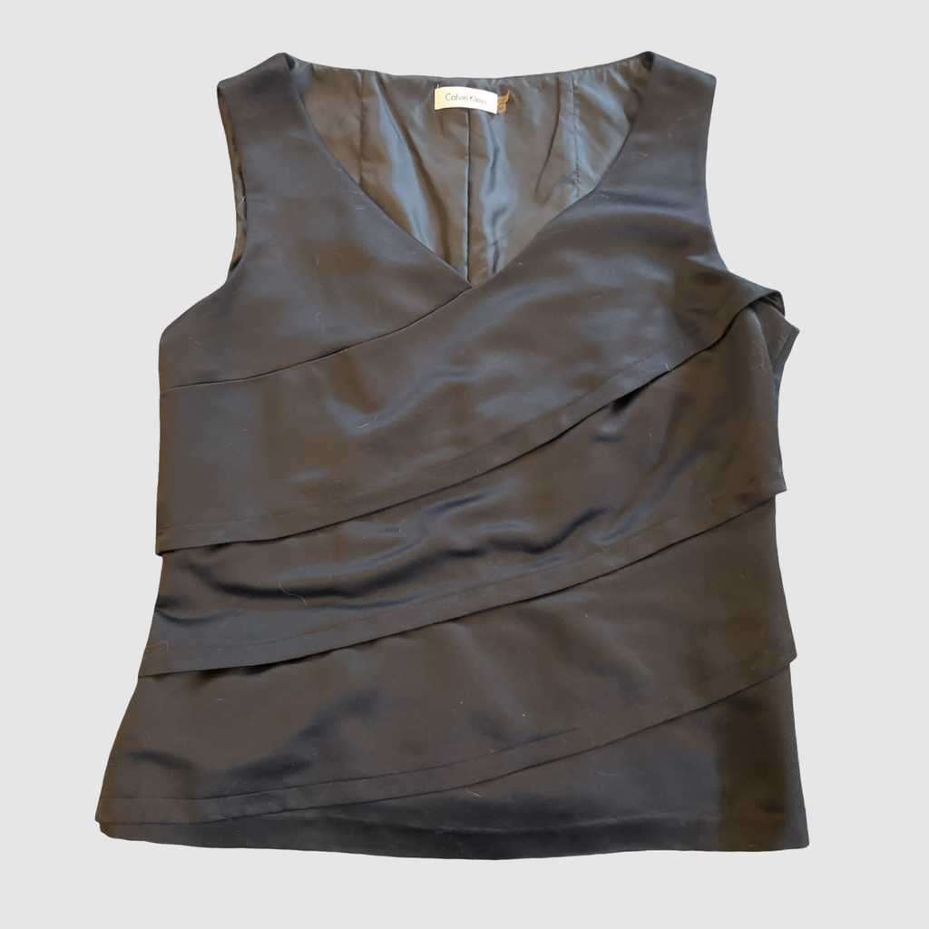 Haut noir satiné Calvin Klein - M